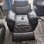Manual Brown Leather Recliner Image 4