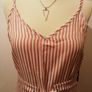 Pretty Little Thing Rust Stripe Tie Waist Dress New With Tags  Size UK12 CAN POST Image 4