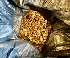 Bags of donegal quartz with soil/sandy