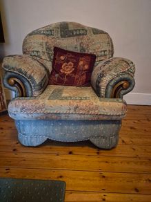 Traditional Upholstered Armchair