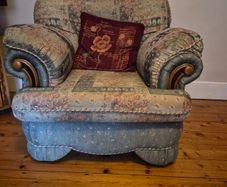 Traditional Upholstered Armchair