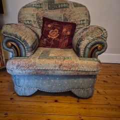 Traditional Upholstered Armchair