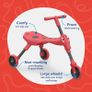 3 Wheel Foldable Ride On Tricycle for 1 to 3 Year Old Boys and Girls, Beetle Trike, Antennae Handlebar, Develop Your Toddlers Balance and Motor Skills, Fun with No Surface Scratches Image 3