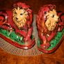 Antique Plaster Lions Image 7