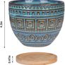 14CM Retro Geometry Planter Ceramic Flower Pot Succulent Plant Pot Indoor and Outdoor Set of 2 Bronze Image 2