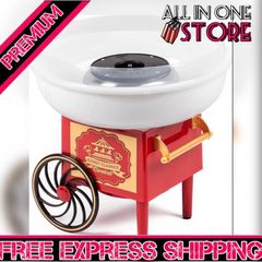 Cotton Candy Machine for at Home - Candy Floss Machine - Candy Floss Maker for Sugar or Sweets | Cotton Candy Maker for Children's & Kids Birthday Party red White (FREE POSTAGE)