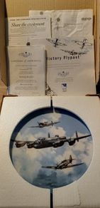 Coalport victory flypast 10" limited plate boxed