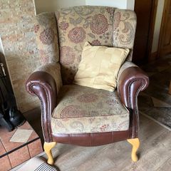Sofa, matching chair & pouffe