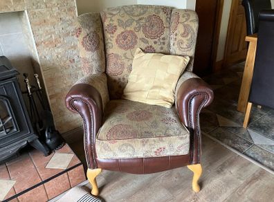 Sofa, matching chair & pouffe