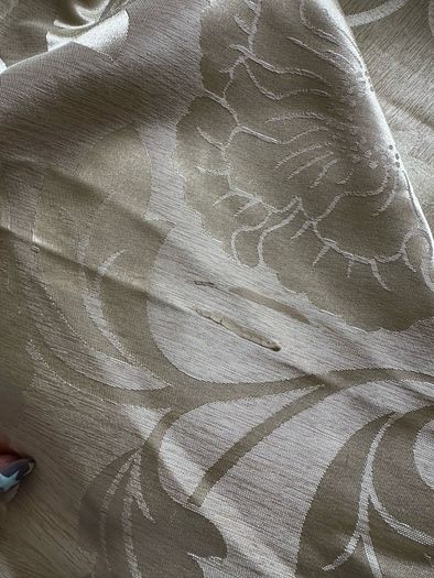 Gold and cream curtains