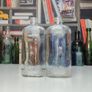 224 - Set of 2 Vintage 1001 Carpet Cleaner Clear Glass Decorative Collectible Bottles Image 2
