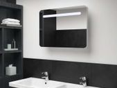 LED Bathroom Mirror Cabinet 80x11x55 cm