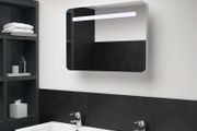 LED Bathroom Mirror Cabinet 80x11x55 cm