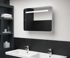 LED Bathroom Mirror Cabinet 80x11x55 cm