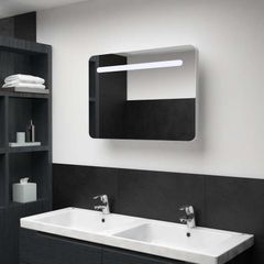 LED Bathroom Mirror Cabinet 80x11x55 cm