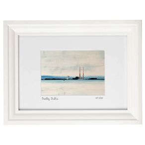 Grey Day, Poolbeg, Dublin. Print by artist Helen Mathews