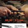 Wood Lathe Turning Tool Set, 4PCS, Lathe Roughing Finishing and Detailing Hollow Tool with Wooden Handle, Diamond Round Square Carbide Inserts, Wooden Box, for Beginners Hobbyists Professionals Image 4