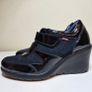 GallagHan model Claudia wedge ankle navy shoes RRP 145 euro size UK 3.5 EU 36 new & boxed SALE Image 2