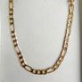 MEN'S 24ct Yellow Gold Plated Figaro Chain Necklace length 19" Image 3