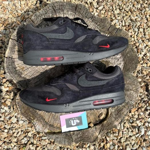 Rare Nike Air Max 1 Bred Black Red Grey