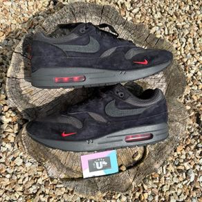 Rare Nike Air Max 1 Bred Black Red Grey