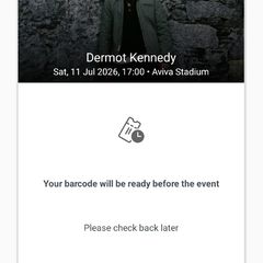 Dermot Kennedy Tickets x4 Sat 11th July Aviva