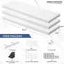 White Floating Shelves for Wall,Invisible Wall Mounted Shelf Set of 3,White Shelves for Bathroom,Bedroom,Living Room and Kitchen Decoration Storage Image 4