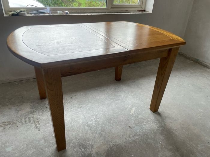 solid oak extendable table