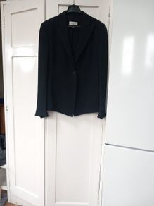 Feraud Black 100% Silk Jacket/Silk Lining F40 D38 UK12