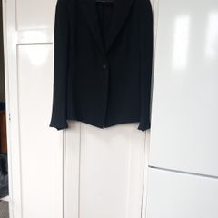 Feraud Black 100% Silk Jacket/Silk Lining F40 D38 UK12