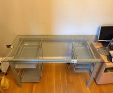 Office glass top table