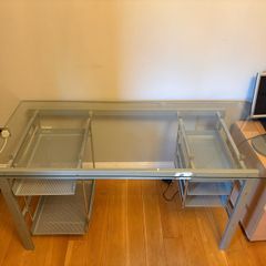 Office glass top table