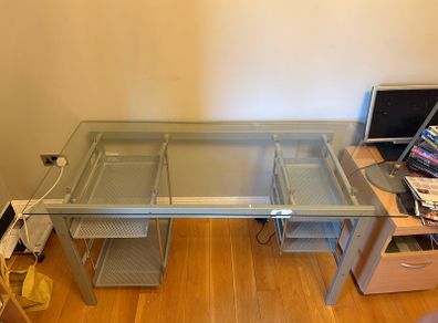 Office glass top table