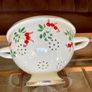 Vintage Pretty Rayware Metal Kitchen Sieve Enamelware Drainer Image 8