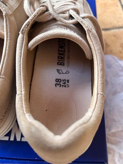 Birkenstock Brand New Bend Low Sandcastle Suede Leather Shoes Size 38