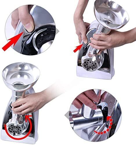 Electric Meat Grinder and Duty Household Sausage Maker Meats Mincer Food Grinding Mincing Machine 2800W Copper Motor