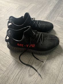Yeezy 350 red and black uk size 6