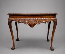 Stunning Carved Mahogany Chippendale Style Console or Side Table