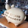 Vintage Antique Porcelain Large Piggybank Image 2