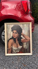 Vintage H. Walter Ilonka Portrait Mid-Century Retro Framed