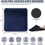 Heated Electric Pad for Foot, Double-Sided Heating, 9 Fast Heating Settings 2H Auto Shut Off, Electric Fast Heat Pad with Heat Settings Navy Blue Image 3