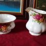 22 Piece Royal Albert Old Country Roses Bone China Gold Gilt Tea Set With Large Tea Pot For 6 Person Setting Made In England Image 7