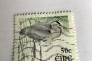 Irish stamp - Grey Heron