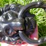Vintage Lions Head Door Knocker Cast Iron Antique Image 3