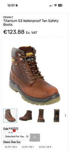 DeWALT Titanium S3 Waterproof Tan Safety Boots