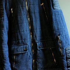Denim long jacket
