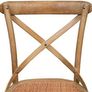 Wooden Chair 46 x 42 x 86 cm Solid Ash and Rattan Seat with Aged Wooden Surface - Dining Room Chairs Made of Weathered Wood Image 5