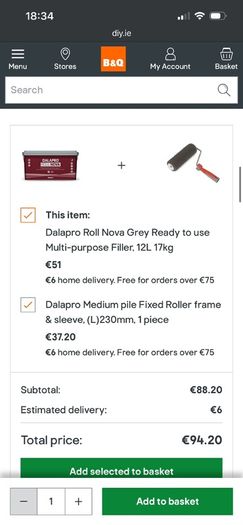 Dalapro Roll Nova Grey Ready to use Multi-purpose Filler and pile roller