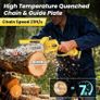 Chainsaw, 2.2 m Pole Saw 6 Inch, 2x 2000 mAh Battery Chainsaw, 1000W Brushless Mini Chain Saw Cordless with Oiler, 180 Adjustable Head for Tree Trimming, Branches, Garden, Gift for Men Fathers Image 2
