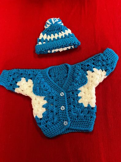 cardigan and hat
